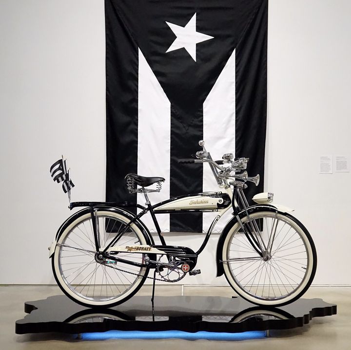 <p><em>51’ </em>[the promises are over], 2017 and <em>Puerto Rican Flag in Black and White</em>, 2017</p>