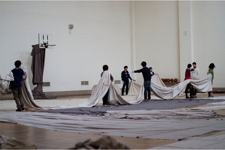 <p>Koki Tanaka, <em>Provisional Studies: Workshop #1 “1946–52 Occupation Era, and 1970 Between Man and Matter</em>, 2014, Courtesy of Vitamin Creative Space. At the Armory Show, Focus.</p>