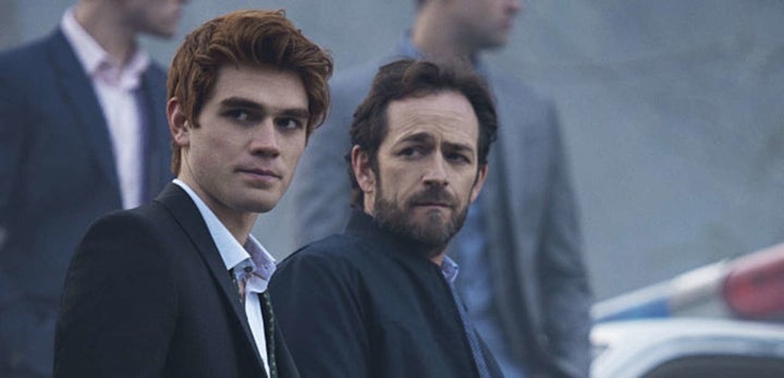 K.J. Apa and Luke Perry on "Riverdale." 