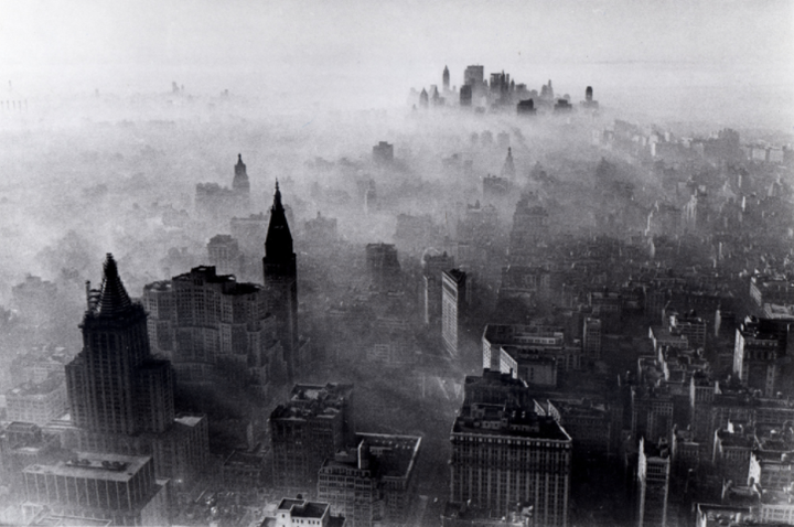 View to the south from the Empire State Building on Nov. 24, 1966, one of New York’s worst smog days.