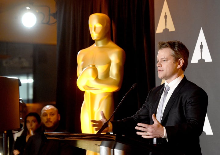 Matt Damon at the Oscars. 