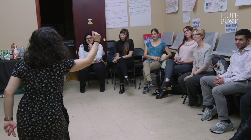 Blum Levy acts out an intervention scenario.