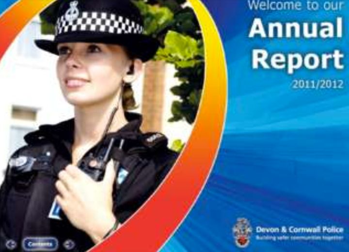 Beal in a picture that featured on the Devon and Cornwell Police annual report in 2011/2012