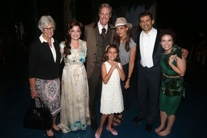 Suri had the opportunity to meet the cast of the musical, "Finding Neverland," with her mom and gramother last summer.