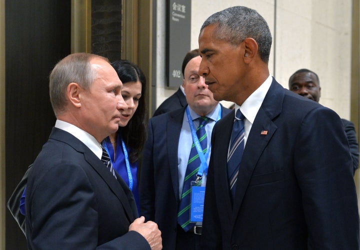 Putin and Obama meet on the sidelines of the G20 summit on Sept. 5, 2016.