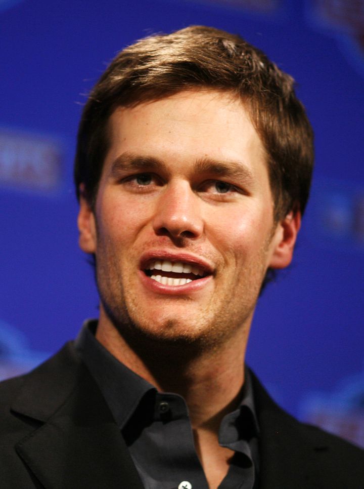 Tom Brady speaks to reporters at news conference in Foxborough, Massachusetts January 18, 2008 before the Patriots play the San Diego Chargers in the NFL's AFC Championship football game.
