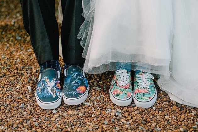 Alternative Wedding Shoes For Brides Who Live In Sneakers Huffpost Harwell Photography