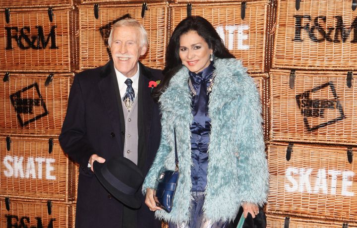 Sir Bruce Forsyth with his wife Lady Wilnelia.