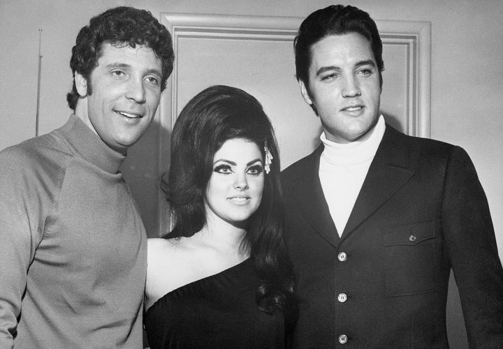 Tom Jones, Priscilla Presley and Elvis in 1968