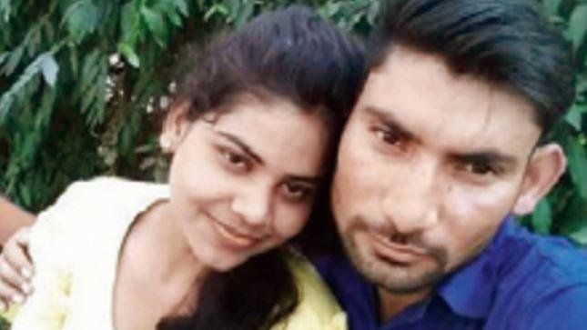 Rachna Sisodia and her husband Devesh Chaudhary. Sisodia's family have accused Chaudhary of raping and murdering her 