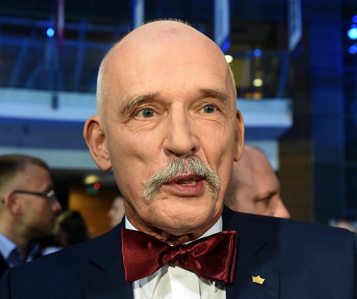 Janusz Korwin-Mikke said women should be paid less 'because they are weaker, smaller and less intelligent'