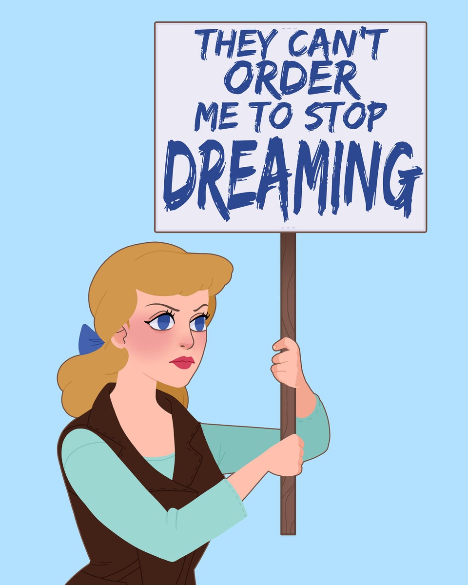 Princess Refusing Cartoon Picture These Disney Princesses Have Been Reimagined As Women's Rights ...