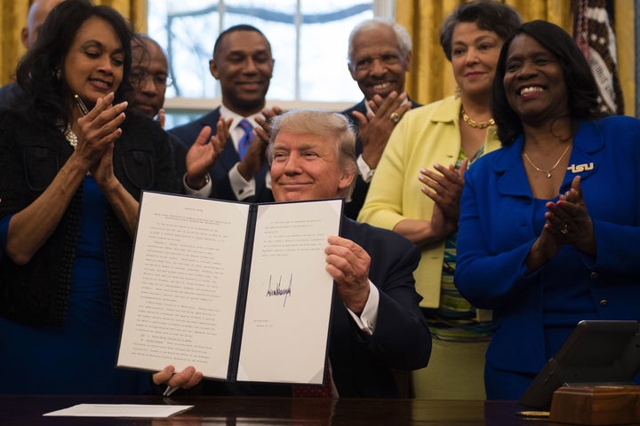 Trump signed an executive order which moved the HBCU initiative from the Department of Education to the White House on Tuesday.