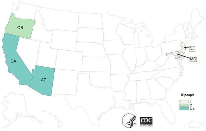 Twelve people have been infected with E. coli bacteria, which health officials suspect came from a soy nut butter manufactured by I.M. Healthy.