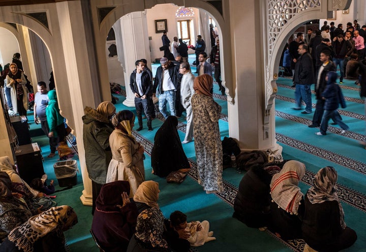 Friday prayer at the Diyanet Center of American in Lanham, Maryland.