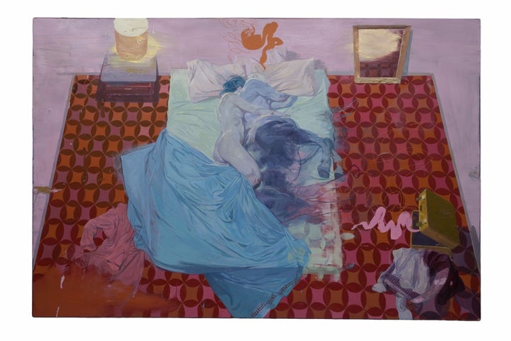 <p><em>Monster,</em> 2016, 200 x 300 cm. oil on linoleum</p>