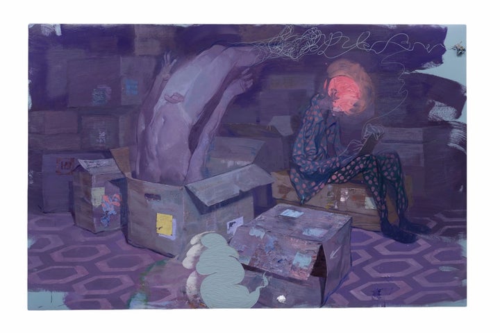 <p><em>Ordunung,</em> 2016, 130 x 200 cm., oil on linoleum</p>