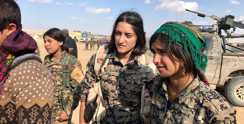 U.S. Central Command shared photos of Kurdish female fighters in northern Syria hours after Turkey’s president threatened to