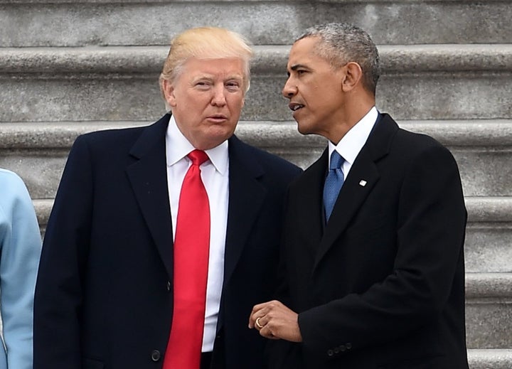 President Donald Trump and former President Obama