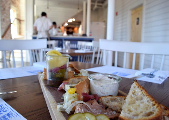 Table appetizer at The Anchorage features Blue Ridge Creamery cheese