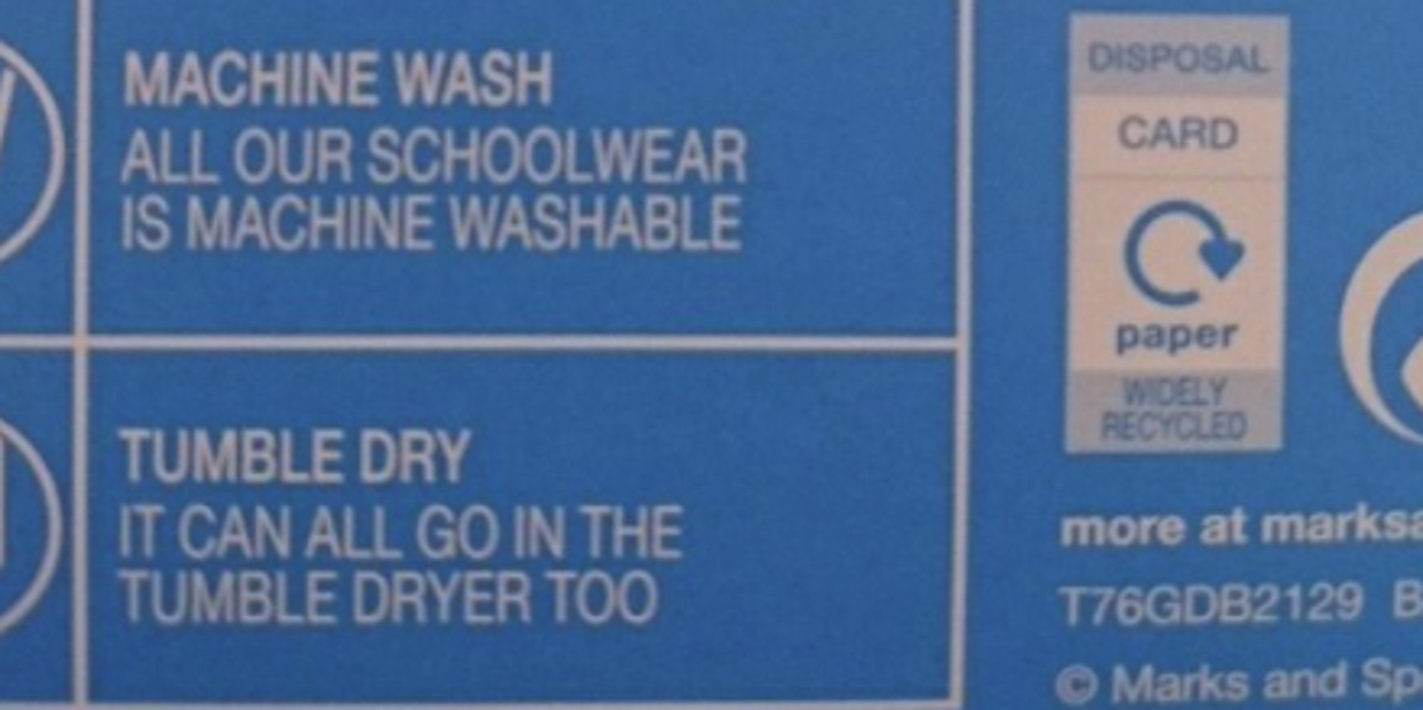 Marks & Spencer Criticised Over School Uniform Labels Stating Reinforced Hems Make 'Less Work ...