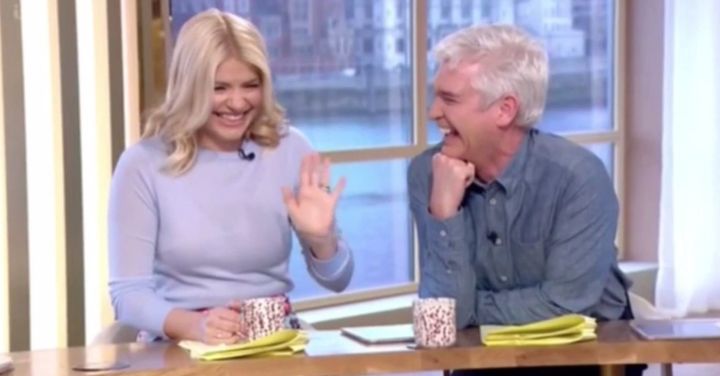 Holly Willoughby and Phillip Schofield cracked up at Gino's D'Acampo innuendo
