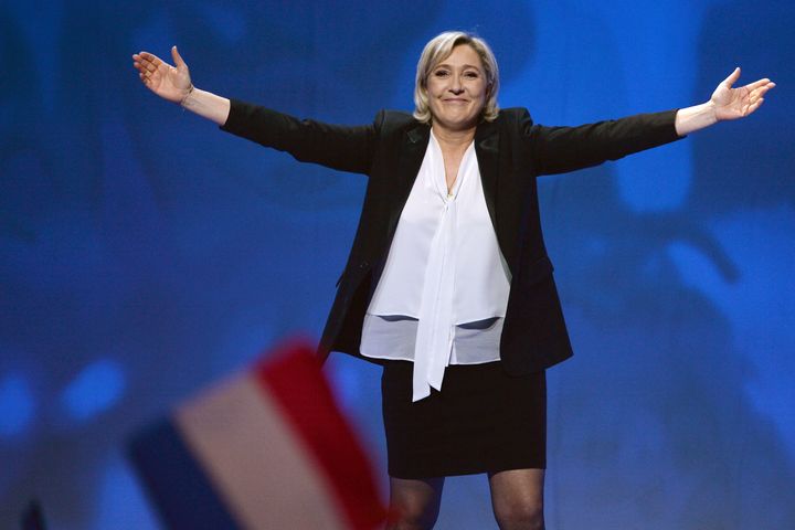 Marine Le Pen in Saint-Herblain, France, on Feb. 26.