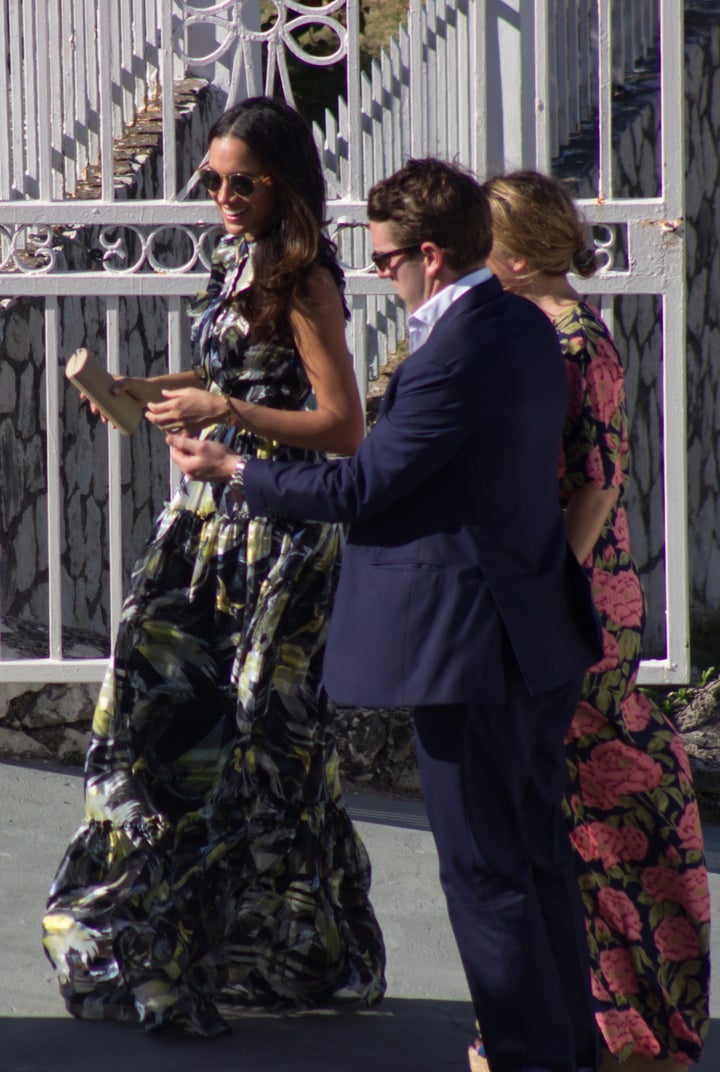 Markle at the wedding for Harry's best friend Tom "Skippy" Inskipp to Lara Hughes-Young in Jamaica. The pair were all dressed up as they were spotted outside Hopewell Baptist Church in Montego Bay on March 3rd. 