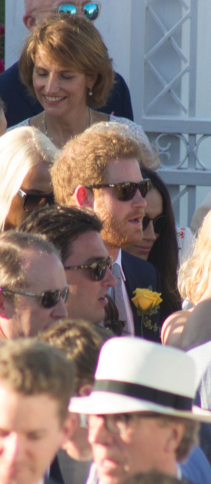 The prince sported shades and a little scruff.