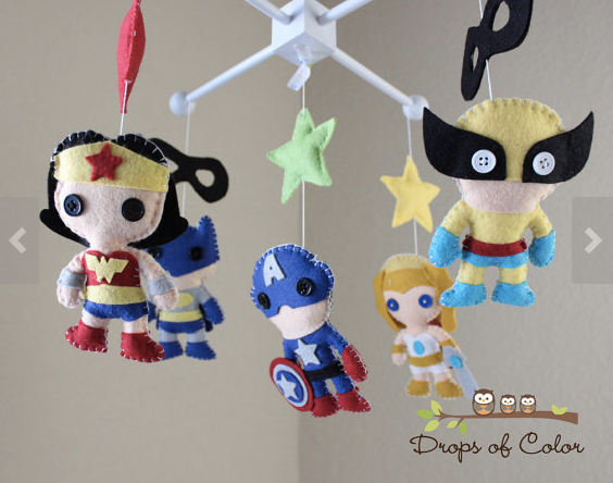 superhero baby mobile