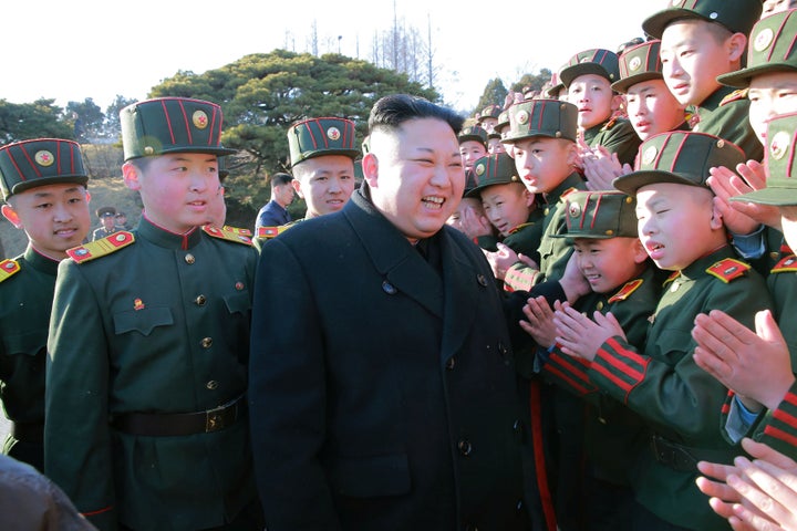 North Korean leader Kim Jong Un visited Mangyongdae Revolutionary School. 