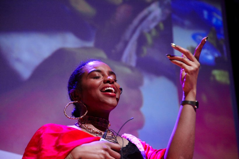 L.A. performing the “B(LA)K Experience” at National Sawdust in February.