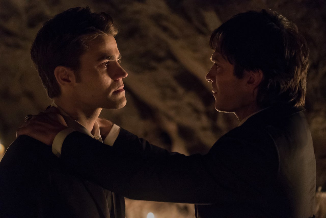 Paul Wesley and Ian Somerhalder as Stefan and Damon on "The Vampire Diaries."