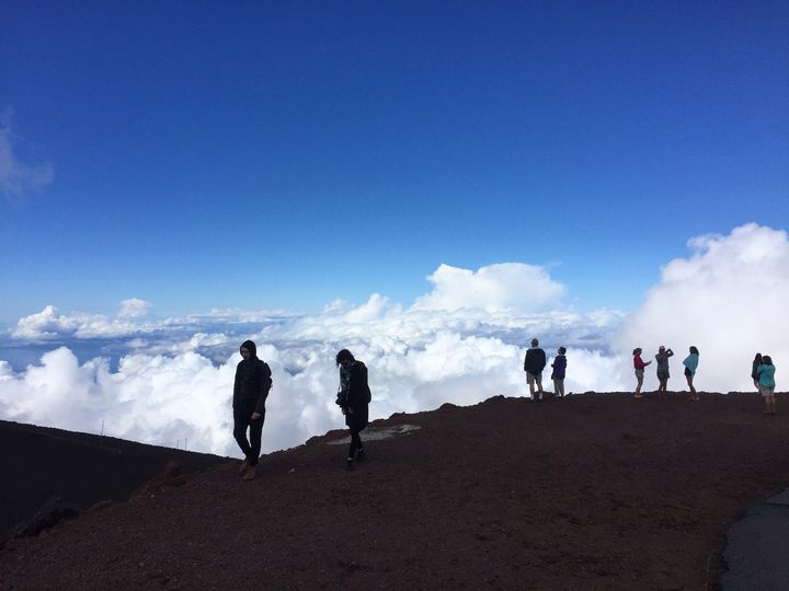 The sensation of walking above the clouds is easy on the 10,023-foot summit of Haleakala.