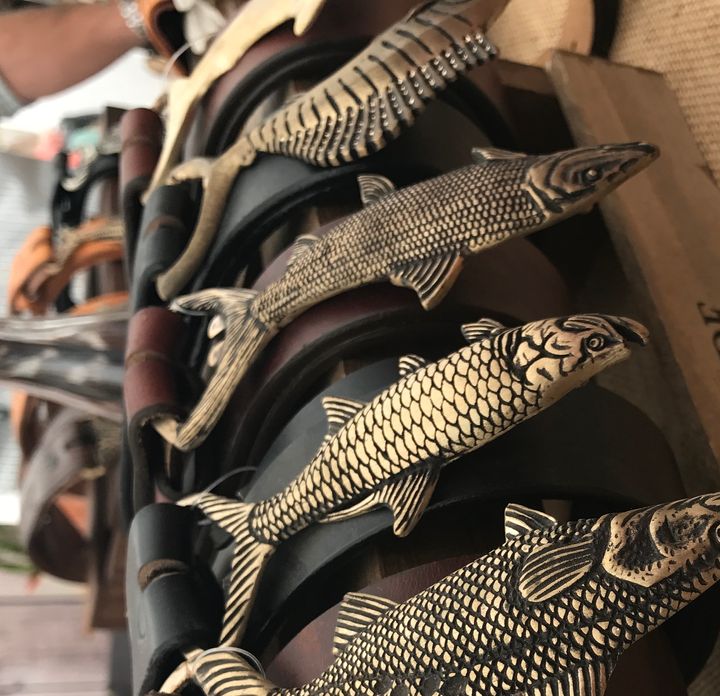 Hook N Hide’s signature belt buckles at Culinary Village