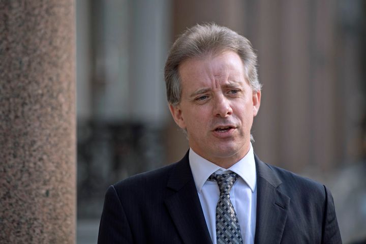 Christopher Steele, the former MI6 agent who set-up Orbis Business Intelligence and compiled a dossier on Donald Trump, in London where he has spoken to the media for the first time.