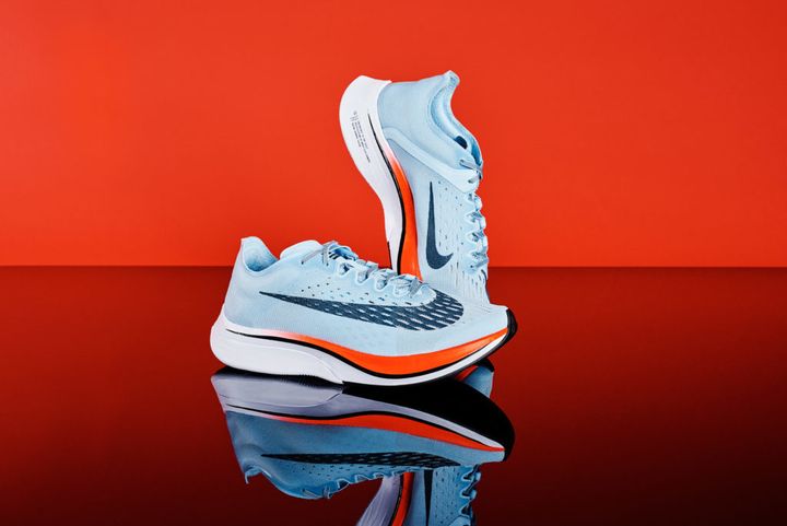 Nike will release two consumer versions of the Vaporfly Elite this June. The more expensive of the two, the Zoom Vaporfly 4% ($250, pictured here), features the same ultralight ZoomX midsole foam and carbon fiber plate technologies as the customized shoes Tadese, Desisa, and Kipchoge will wear in their world-record attempt in May.