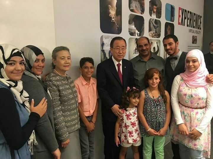 <p>My Friend Safaa and family with Ban Ki-Moon, the South Korean diplomat and eighth Secretary-General of the United Nations from January 2007 to December 2016 </p>