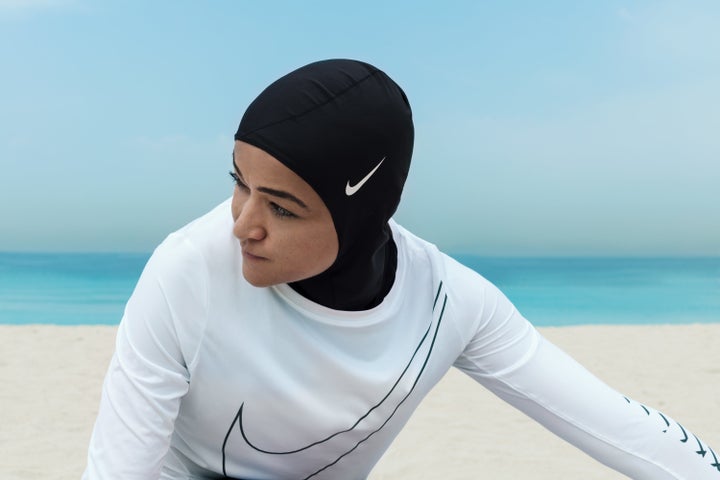 Rostom models the Nike Hijab Pro.