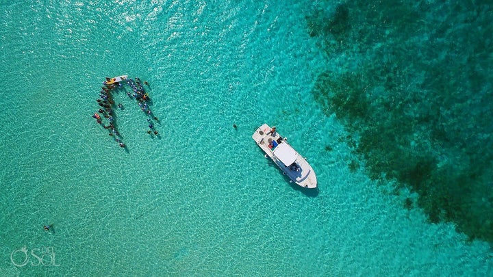 The photographers flew a drone over the area to capture some aerial images. 