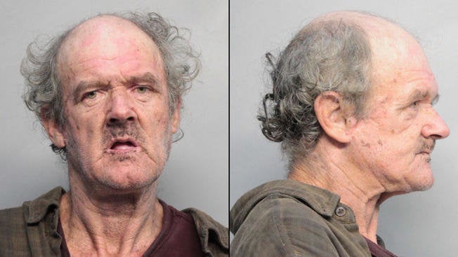 Timothy Merriam, 61, is accused of keying swastikas into five cars.