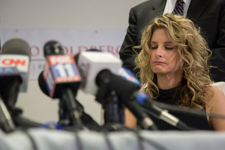 Summer Zervos announces her lawsuit against then President-elect Donald Trump in January. The former "Apprentice" c