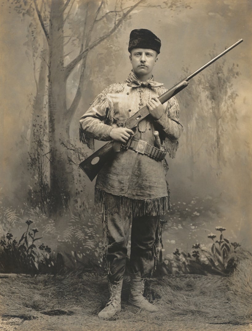 Theodore Roosevelt in Buckskins, Dakota Territory, ca. 1885. Roosevelt R500. R67, Theodore Roosevelt Collection, Houghton Lib