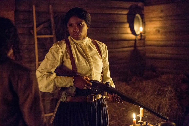 Aisha HInds as Harriet Tubman.