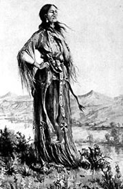 Sacagawea, guide to Lewis & Clark Expedition 1804-1806 www.legendsofamerica.com