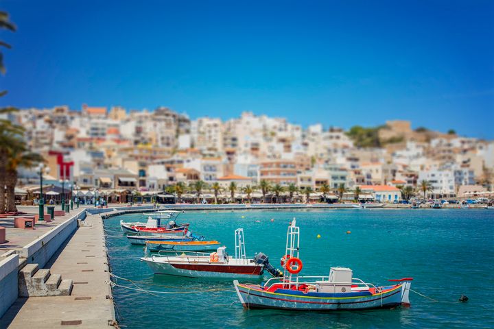 The port of Sitia in eastern Crete
