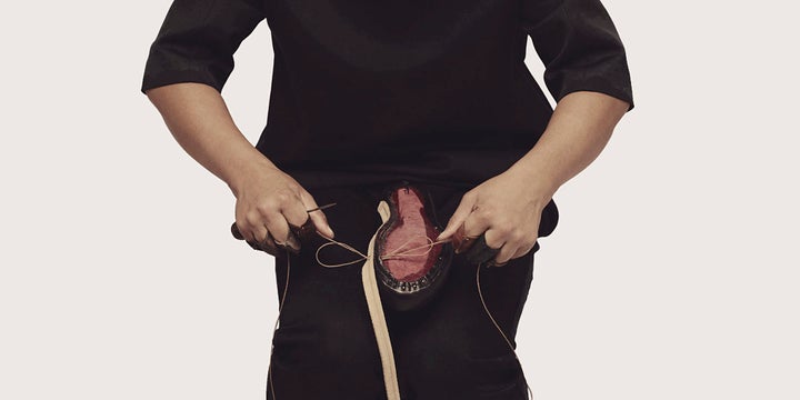 <p><em>Hand sewing of a FEIT shoe</em> </p>