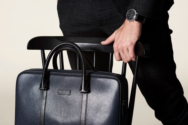 <p><em>The fashionable Bolvaint Cabot Briefcase and Bolvaint Eanes Classic Minute in Black</em> </p>