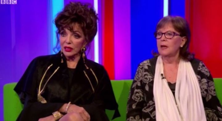 Joan was on the sofa alongside co-star Pauline Collins