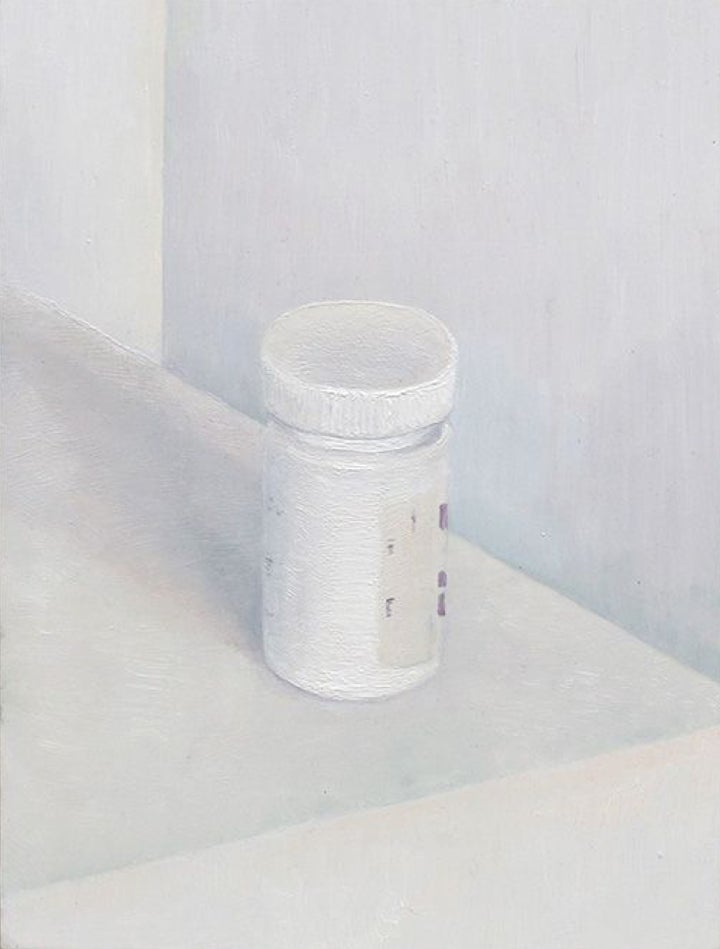 Johannes Siversten, Pills (2014), oil on canvas, 7 x 9.5 inches